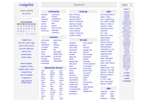 Craigslist网站缩略图